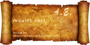Antalfi Emil névjegykártya