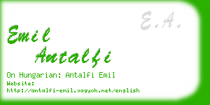 emil antalfi business card